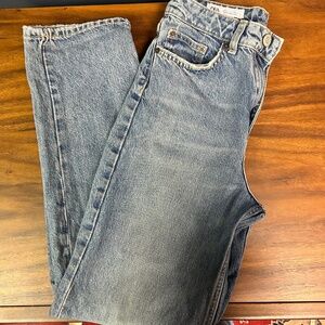 Zara Women's Straight Leg Blue Jeans | Size 2